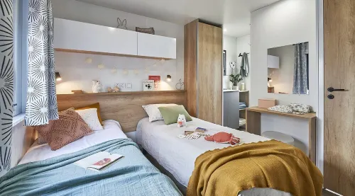 2-bedroom air-conditioned mobile home