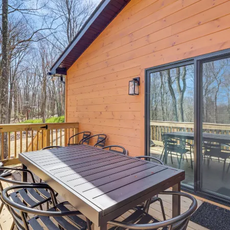 Walk to Water Park: Split-Rock Resort Home w/ Deck