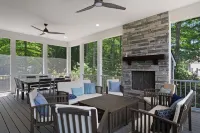 Custom Lakefront Home With Private Beach, Dock & Firepitq - 4-Star