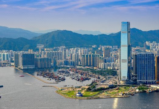 오션 게스트 하우스가 위치한 청킹맨션 근처 거리 풍경