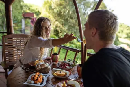 Bamboo Bliss: Ocean Views & Waterfalls Await!