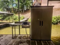 Secluded Lake of the Ozarks Vacation Home Waterfront with a Covered Dock.