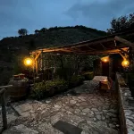 Ancient Tuscan style country house with a view of the Pisan Mountains