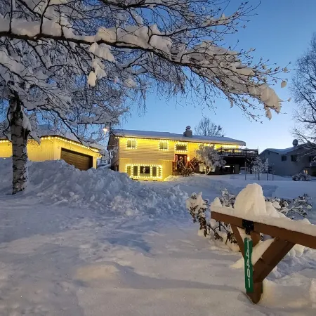 Private suite in an Owner occupied home with views of the Chugach Mountains.