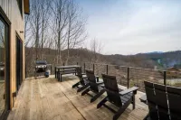 Modern Blue Ridge Mountaintop Timber-Frame Home w/ Sauna, Hot Tub and EV Charger