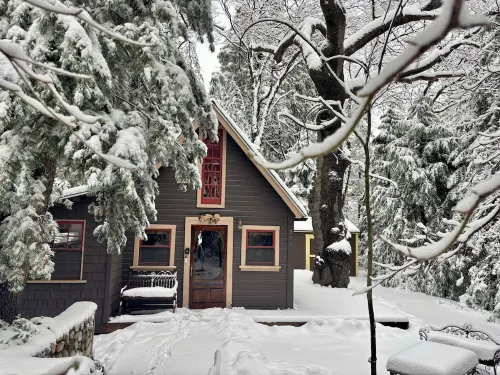 Fairytale Themed Secluded Cabin- Pets ok, King Bed, Fast Wi-Fi!