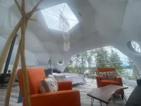 2-Acre DOME + Tiny House Cabin on OCEAN w/HT & AC Hotels in Steuben