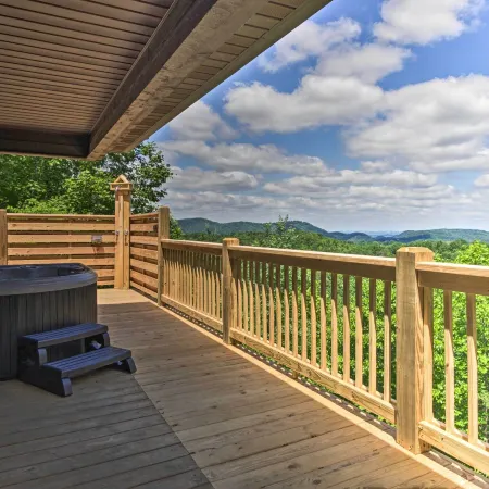 Gatlinburg - Pigeon Forge Cabin: View Hot Tub