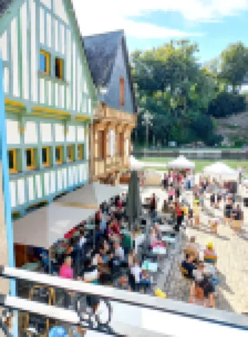 Exceptional view of the port of St-Goustan for this renovated 2-room apartmen