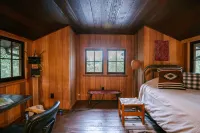 Three waterfalls, a river and Lodge.