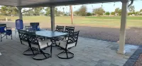 Relax & Enjoy the sun on the Covered  Patio & Golf Course View