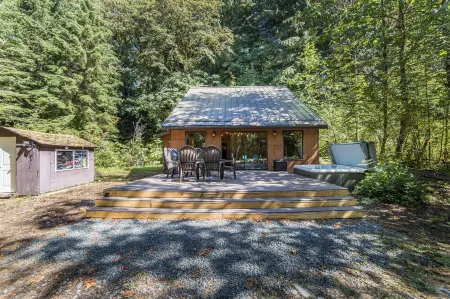Unplug at this Mt. Baker Cabin in the Hot Tub, enjoy massage chair & rain shower