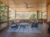 Waterfall View! Large Deck, Hot Tub, Outdoor Fire Pit! Hotels in Hogback