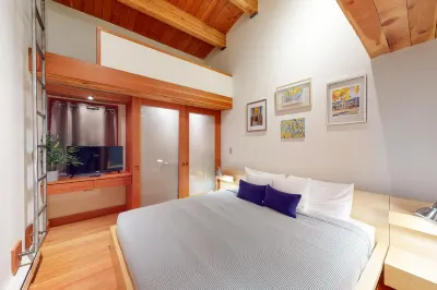 Modern mountain-view getaway w/ fireplace - walk to private ski locker by lifts