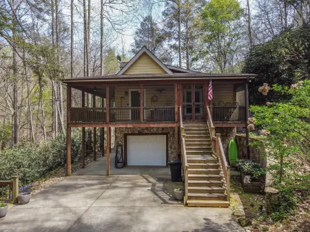Waterfall and Hot Tub - Idyllic Mountain Retreat