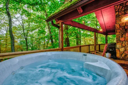 Hot Tub and Outdoor Fire Pit - Charming Mountain Hideaway