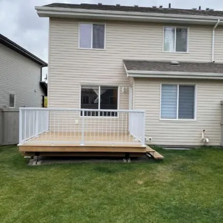 Entire Home in Edmonton South close to Airport with fenced private yard & deck