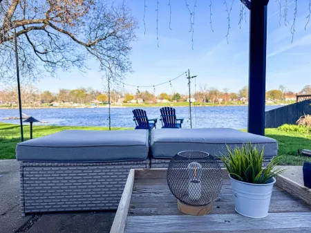 Steps to Rock River + Arcade + Massage Chair + Firepit + Game Board Table