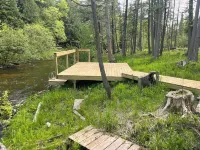 Cabin on the Betsie River Near Crystal Mountain with Excellent Fishing, Kayaking