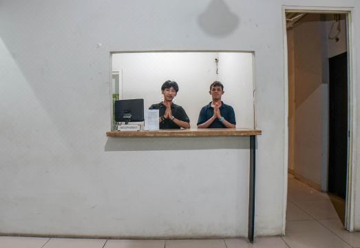 Umbrella Hotel Syariah의 현대적인 복도