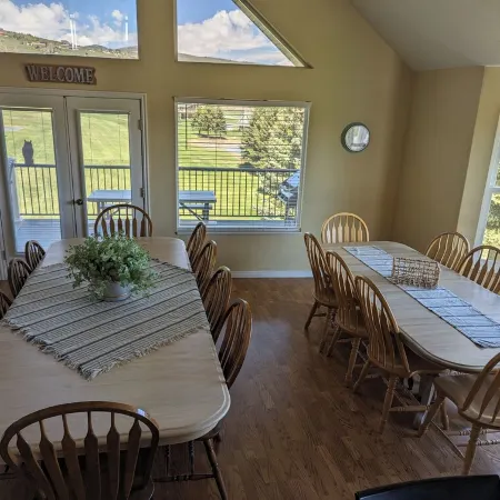 Golf Course Lakehouse with fantastic views of the lake, mountains & golf course.