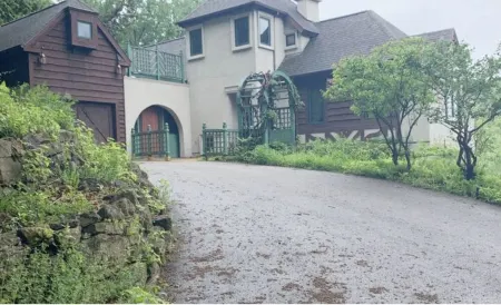 Swedish Storybook in bluffs hiking trails & stream