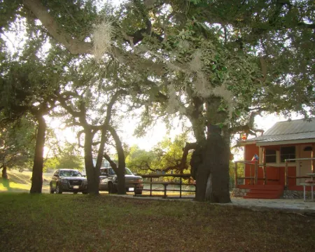 Secluded, shady river front Get-away cabin Hotels in Real County