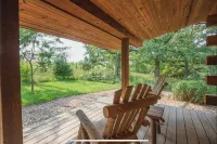 Secluded log cabin at the end of a quiet dead end lane