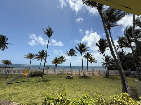 Beachfront Garden Apartment with Ocean View. This unit is fully equipped.