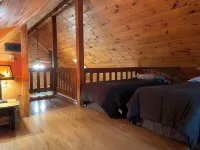 Rustic log cabin on beautiful Maidstone Lake