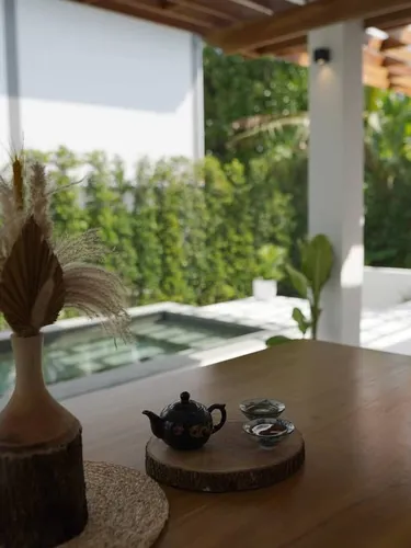 รูปภาพของO3 กรีน 2 ห้องนอน การ์เด้น พูลวิลล่า พร้อมเฟอร์นิเจอร์ที่มีเอกลักษณ์