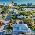 2 Blocks to Beach.Heated Private Pool.Playground. King Beds, Bikes, Beach Chairs