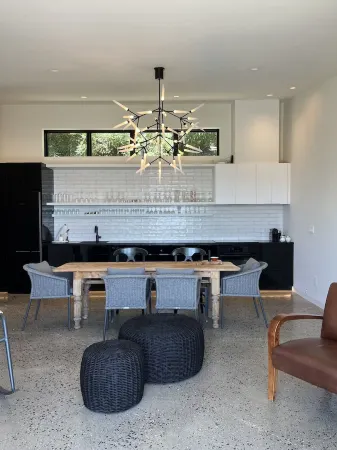 A spectacular home with a three bridge view out the Golden Gate.