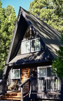 Iconic A-Frame Lake+Forest Views @trinityaframela Hotels near Lake Arrowhead Branch Library