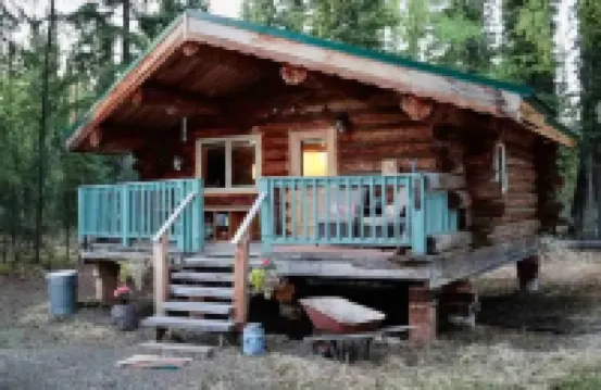 Private Aurora Log Cabin in Fairbanks Northern Lights Views