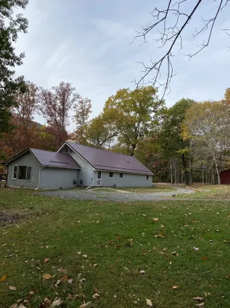 pine creek lodge with pine creek views  secluded on 5 acres