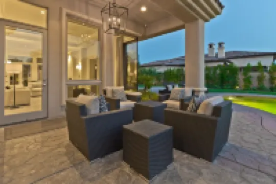 Contemporary PGA West Retreat on Greg Norman Course with West Mountain Views
