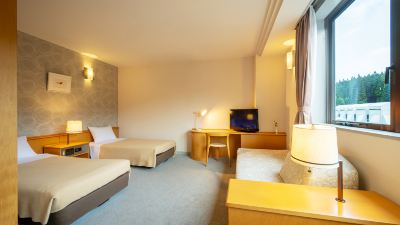 スタンダードツインルーム(禁煙) 白神山地　ホテルゆとりあ藤里の写真