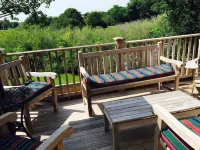 Love@ First Site Perched above Serene Lily Pond in Town Pastoral Views w 2 Decks