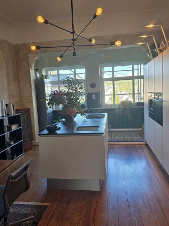 First floor apartment in a sandstone house (villa) with beautiful garden. Отели в г. Майен-Кобленц