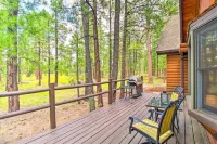 Rustic Pinetop Log Cabin w/ Fire Pit + Grill!