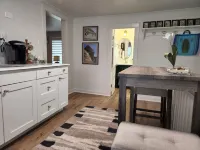 Garage apartment central to all activities.