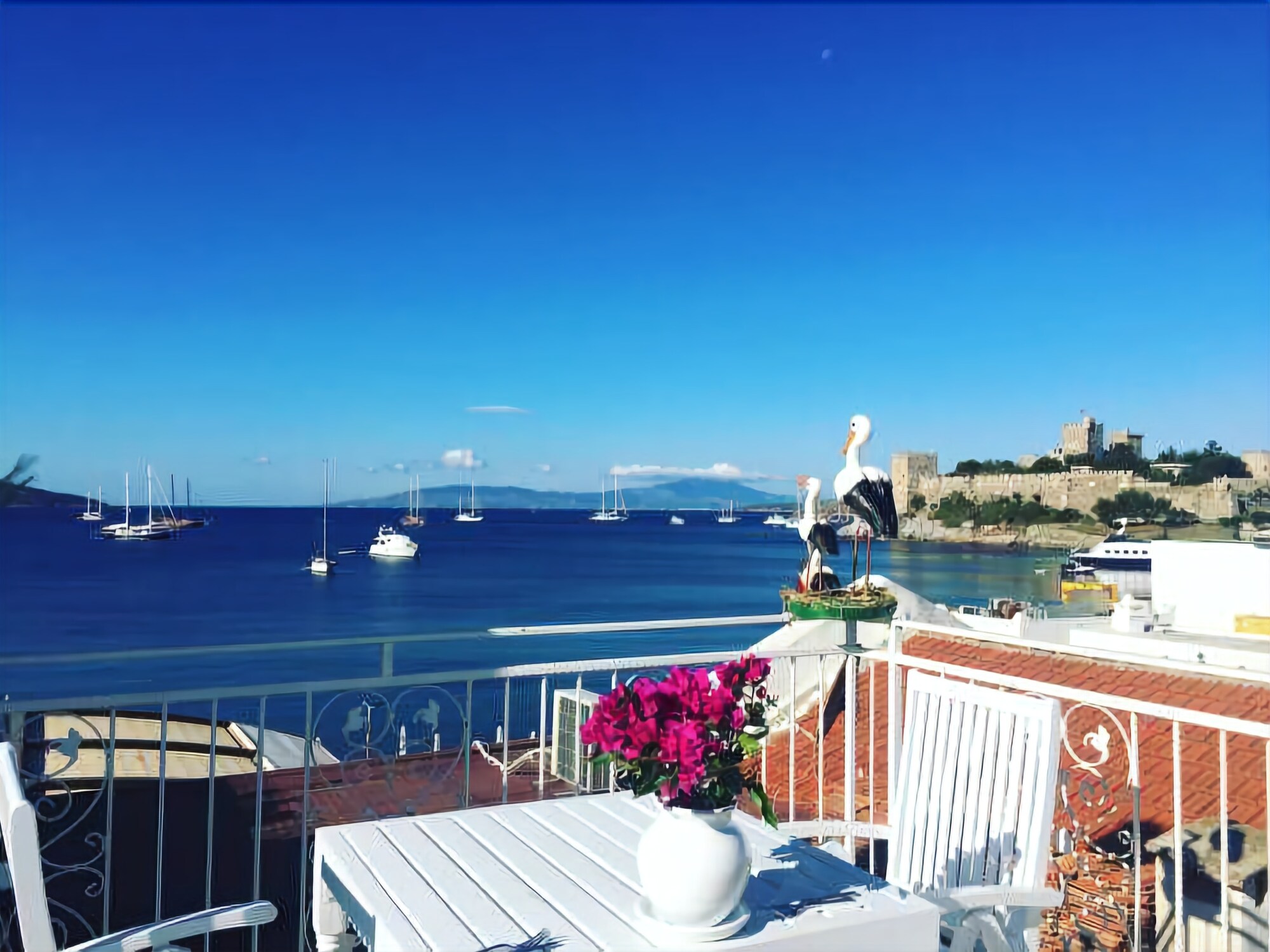 White and Blue Bodrum