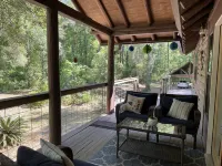 A charming cabin tucked in the woods