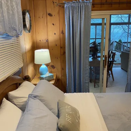 House is located on Lake Huron with a private beach