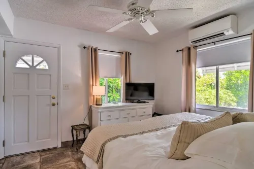 Pool view.  Upstairs unit & workspace