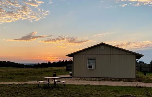 Serene country setting with views of the Black Hills.