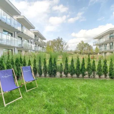 Ground floor apartment with a garden in Niechorze
