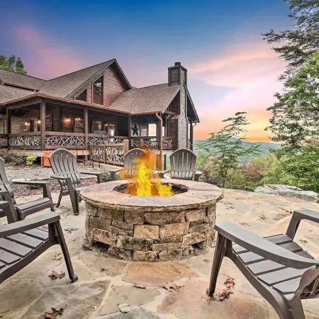 Long-range Views Game Room Fire Pit Pets
