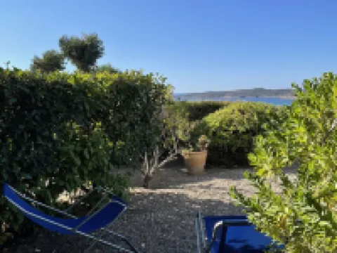 Sea view. Luxury residence in a flower-filled park. 3-star rating Hotels in Cargese